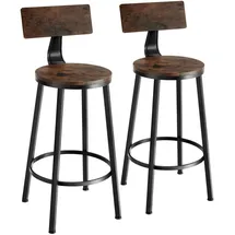 Tectake Barhocker Poole 54 x 54 x 101,5 cm Braun