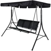 VCM ebuy24 Montreal Hängendes Gartensofa 3 Person Schwarz