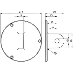 KÄFER Ösenrückwand für Außenring-Ø 58 mm ( 4000851549 )