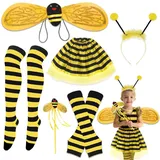Bezauberndes Bienenkostüm für Damen und Kleinen – Inklusive Feenflügel, Tutu, Biene Maja Kostüm und Schmetterlingsflügel – Ideal für Karneval, Halloween und Geburtstagsfeiern