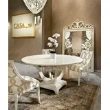 Xlmoebel Esstisch Rund Tisch Ess Zimmer Holz Design Original Möbel Italienische (1-St., Nur Esstisch), Hergestellt in Europa weiß