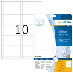 HERMA Einsteckschilder für Namensschilder SPECIAL 9,0 x 5,4 cm, 250 St.