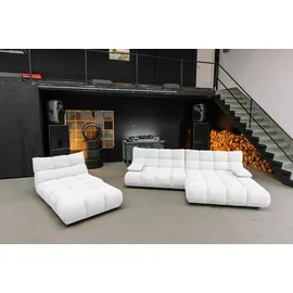 KAWOLA Drehsessel VIVIEN Cord 80 x 90 x 90 cm Weiß drehbar