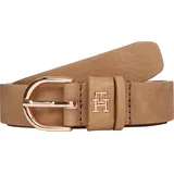 Tommy Hilfiger Ledergürtel »ESSENTIAL EFFORTLESS 2.5 NUBUCK«, Logoemblem, weiche Haptik Gr. 95, Safari canvas) , 69831425-95