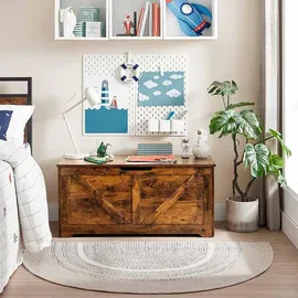 VASAGLE Sitzbank 40 cm x 100 cm x 46 cm Braun