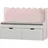 [en.casa] Kindersitzbank mit Regal Vestnes 100 x 45 x 70 cm Holzart: nicht angegeben Farbe: Cotton Candy/Weiß