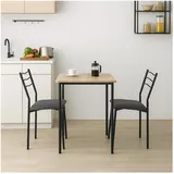 Hti-Living Essgruppe Thora 3-teilig Tischplatte San Remo