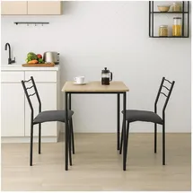 Hti-Living Essgruppe Thora 3-teilig Tischplatte San Remo