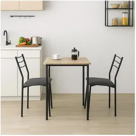 Hti-Living Essgruppe Thora 3-teilig Tischplatte San Remo