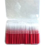 Interdentalbürsten 100 Teile/schachtel Interdentalbürsten Gesundheits Zahn Escova Reiniger Kieferorthopädische Dental Zähne Pinsel Oral Hygiene Werkzeug(100pcs red 1.0mm)