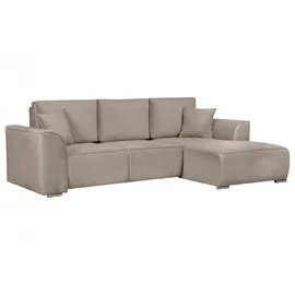 OTTO home Ecksofa OTTO HOME "BEATRICE optionale Schlafsofa mit Bettkasten, B/T/H: 265/170/86 cm", grau (taupe), B:265cm H:86cm T:170cm, 100% Polyester, Sofas, Ecksofa, L-Form, wahlweise auch mit Bettfunktion und Bettkasten