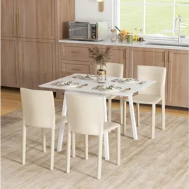 Okwish Klapptisch 110 x 75 x 86 cm weiß