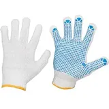 Franz-Mensch Arbeitshandschuhe Structa I, mit PVC-Noppen, weiß-blau, Größe M, 12 Paar
