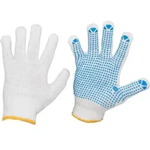 Franz-Mensch Arbeitshandschuhe Structa I, mit PVC-Noppen, weiß-blau, Größe M, 12 Paar