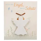 Butzon & Bercker Engel-Anhänger aus Porzellan - Ich bin dein Engel, kleiner Schatz
