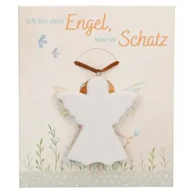Butzon & Bercker Engel-Anhänger aus Porzellan - Ich bin dein Engel, kleiner Schatz
