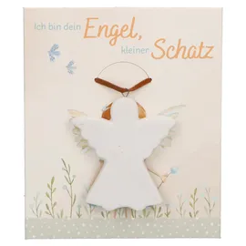 Butzon & Bercker Engel-Anhänger aus Porzellan - Ich bin dein Engel, kleiner Schatz