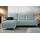 PLACES OF STYLE Ecksofa »Manhattan L-Form« 2 Sitze mit elektrischer Relaxfunktion, verstellbare Armlehnen blau