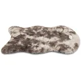 pfoten&nasen® Wasserdichtes Hundebett Orthopädisch [Braun/Weiß, 128x80cm], Hundematte Waschbar, Orthopädisches Hundebett Für Große Hunde, Hundematratze, Hundekissen Waschbar, Hundeteppich.