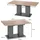 Vicco Dix 140 x 76 x 90 cm anthrazit/goldkraft Eiche