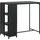 vidaXL Bartisch mit Regal 120 x 60 x 110 cm Schwarz