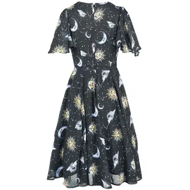 Hell Bunny Solaris Kleid A-Linien-Kleid Schwarz L