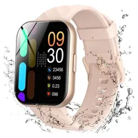 5ATM Wasserdicht Schwimmuhr, 1.8" HD Bildschirm Fitnessuhr Damen mit 100+ Sportmodi, Herzfrequenz und Schlaftracking - Rosa