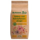 BECKMANN Bio Balkon- und Kübelpflanzendünger mit Neem 1,5kg Papierbeutel