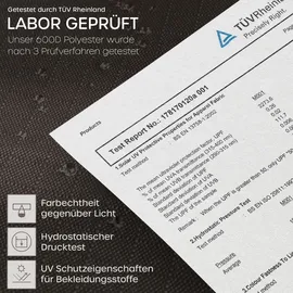 Sanzaro Abdeckung Gartenmöbel 213 x 132 x 70 cm Grau