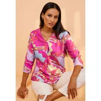 Heine Druckbluse in orange-fuchsia-bedruckt | Gr.: 46