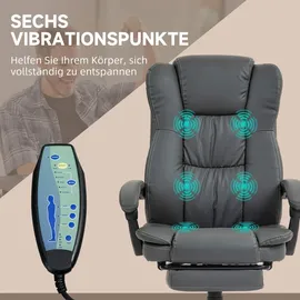 Vinsetto Kunstleder Dunkelgrau