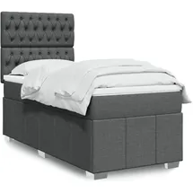 vidaXL Boxspringbett 180 x 200 cm Dunkelgrau