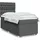 vidaXL Boxspringbett 180 x 200 cm Dunkelgrau