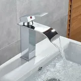 Waschtisch Armatur Wasserfall Bad Einhand Wasserhahn Mischbatterie Waschbecken