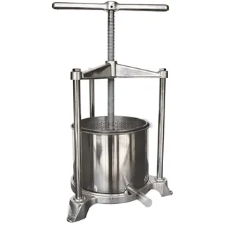 ich-zapfe Obstpresse, Weinpresse, Apfelpresse - mini, mit Edelstahl Doppelkorb