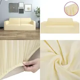 Vidaxl - Stretch Sofahusse 2-Sitzer Creme Polyester-Jersey - Sofahusse - Sofahussen - Home & Living - Creme
