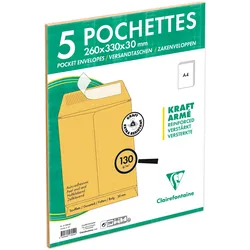 Clairefontaine 50x Dehnb Tasche 260x330x30 Kraft- 513054C