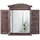 MCW Wandspiegel mit Fensterläden 53x42x5cm ~ braun shabby