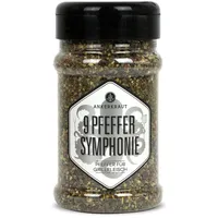 Ankerkraut 9 Pfeffer Symphonie, Pfeffermischung grob, veredelt mit Rosa Beeren und Piment, ideal zu Fisch, Fleisch und Gemüse, 160g im Streuer