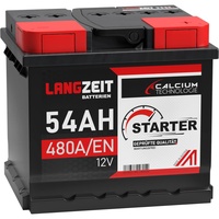 LANGZEIT Autobatterie 12V 54Ah ersetzt 44AH 45AH 46AH 50AH 52AH 53AH 55AH Starterbatterie KFZ PKW Batterie