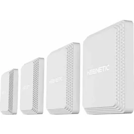 Keenetic Voyager Pro AX1800 Mesh WiFi-6 Router/-Extender/-Access-Point, 4er-Pack, Router Weiss
