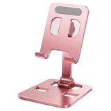 Universeller tragbarer Tablet-Halter aus Aluminiumlegierung für Tablet-Ständer, verstellbar, flexibler Handy-Ständer (Rosa)