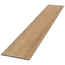 ML-Design Deluxe PVC Bodenbelag, Click Vinyl-dielen, Vinylboden, 122 cm x 18 cm x 4,2 mm, Dicke 4,2 mm, 1,54m2/7 Dielen, Sandbar Eiche, Braun, Holzoptik, rutschfest, wasserfest, Belastungsklasse 34
