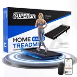 Superun Walking Pad max 159 KG/136 KG, Laufband für Zuhause mit Trainingsmodus, Leise Laufband Schreibtisch mit App und virtuellen Laufstrecken. Vor Ort erlebbar