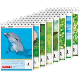 Brunnen Schulblock A5 Lineatur 3 40 Blatt, sortiert