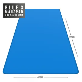 CSL Gaming Mauspad, XXL, 900 x 400 x 3 mm, Schreibtischunterlage, extralarge, waschbar, dunkelblau