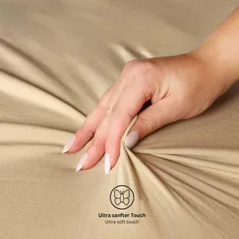 Esprit Spannbettlaken Baumwolle-Elasthan 100 x 200 cm beige