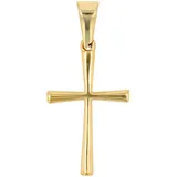 Kettenanhänger ADELIA ́S "Damen Anhänger – Kreuz Kreuzanhänger aus Edelstahl", gold, Schmuckanhänger, Damen, Edelstahl, Kettenanhänger, Perfekt als Geschenk zum Muttertag