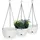 Relaxdays Blumenampel 28,5 x 28,5 x 67 cm Schwarz