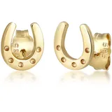 ELLI PREMIUM Ohrstecker Hufeisen Gelbgold 585 onesize